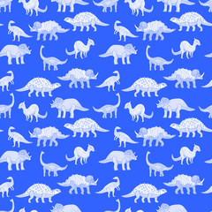 dinosaur seamless pattern. eps 10 vector stock illustration.