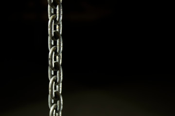 chain on a black background