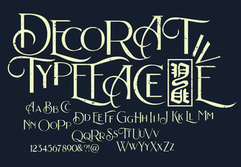 Decorative serif font inspired by the Art Deco era. It  represents vintage esthetics in a modern & minimalist way. The font is perfect for elegant ligatures logo design, packaging or invitation cards.