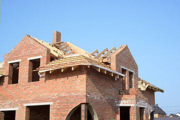 roof of newly builded house