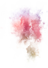 Obraz premium Abstract colorful watercolor on white background. Digital art painting.