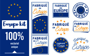 Naklejka premium Fabriqué en Europe
