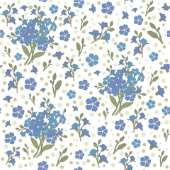 flower pattern with forget-me-not