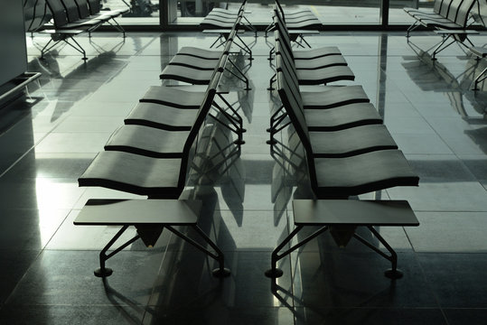 Empty Airport Terminal Lounge