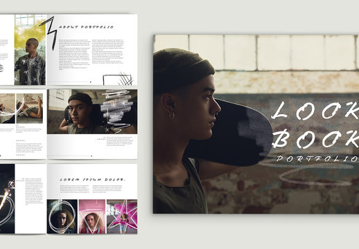 Lookbook Layout with Hand-Drawn Elements