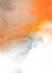 Abstract colorful watercolor on white background. Digital art painting.