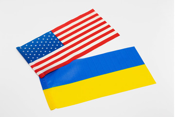 Two flags on a white background.