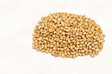 Soybeans Isolated Above White Background