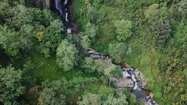 Ramboda Waterfall in the central hills of Sri Lanka