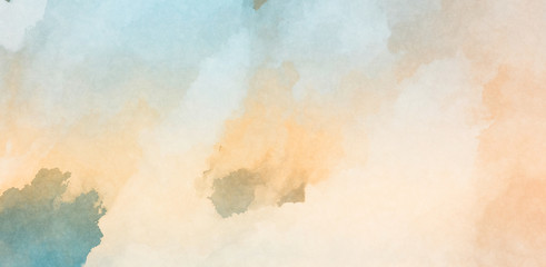 Watercolor painted background. Abstract Illustration wallpaper. Brush stroked painting. 2D Illustration.