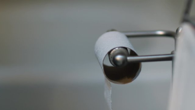 A man is out of toilet paper