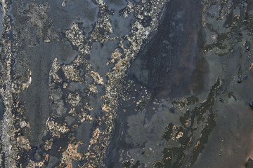 iron texture of the burnt part of the car .
