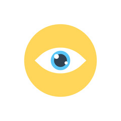 Eye Vector Filled Outline Icon Illustration