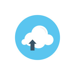 Cloud Uploading Vector Filled Outline Icon Illustration