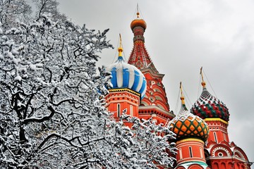 St. Basil Cathedral, Red Square, Moscow, Russia.