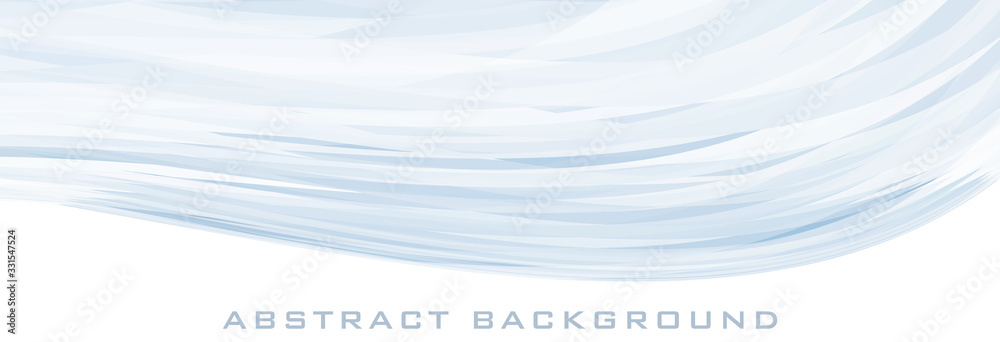 Poster light background with pale blue wave. vector graphics