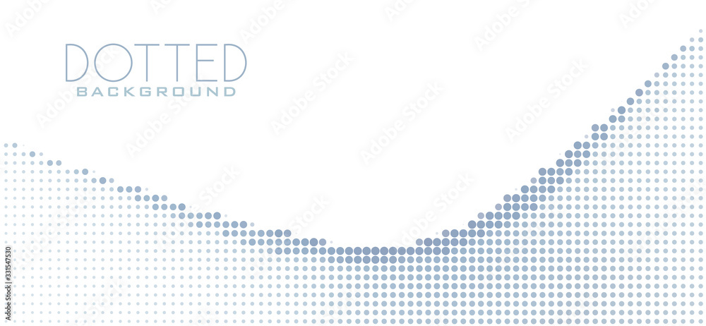 Poster Simple dotted gray background. Pattern with halftone effect