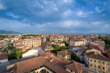 Fototapeta na wymiar Panoramic view of Pisa old town. Toscana province, Italy.