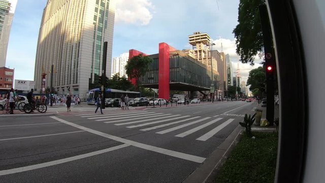 Time lapse da Avenida Paulista em S&atilde;o Paulo, Brasil