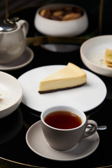 Fototapeta premium Sweets dessert cookies cake and teapot with cups