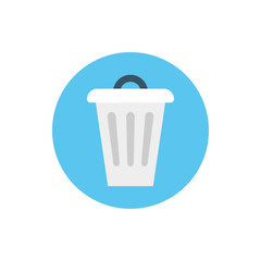 Dustbin Vector Filled Outline Icon Illustration