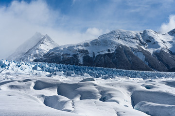 Fototapeta na wymiar On top of Perito Moreno glacier