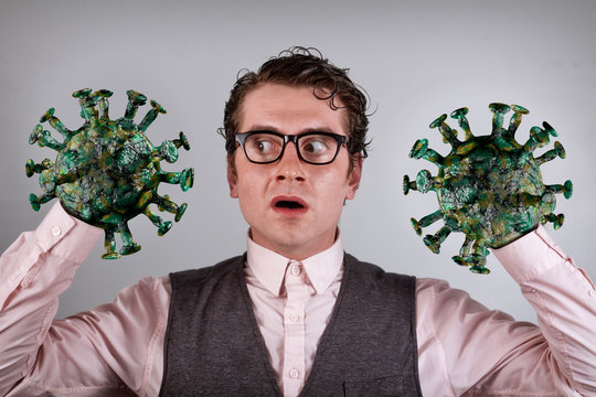 Businessmen Coronavirus Infection Hands - Powered by Adobe