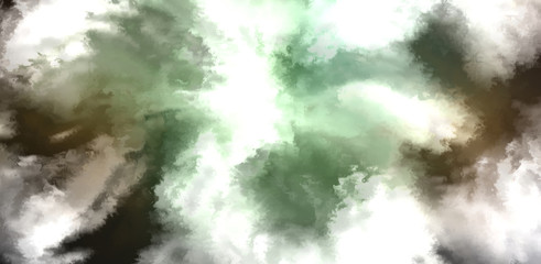 Abstract colorful watercolor on white background. Digital art painting.