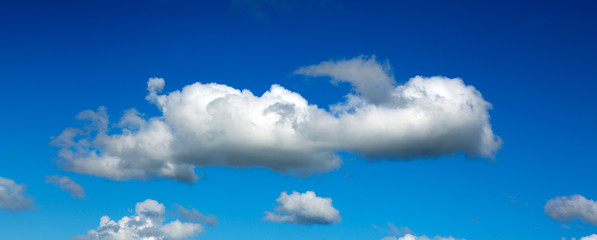 White clouds and blue sky background . Nature background.