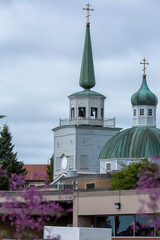 Bell tower and steeple in Sitka Alaska