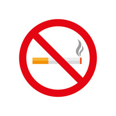 No smoking sign. Forbidden sign icon isolated