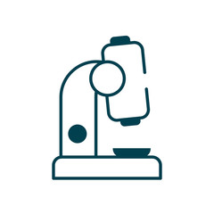 microscope tool icon, line style