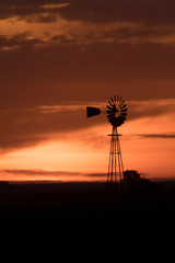 Pampas sunset landscape, La pampa, Argentina