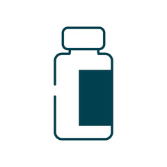 medicine bottle icon, line style