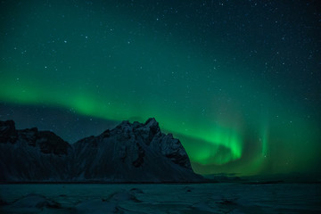 Fototapeta na wymiar Stoksness Iceland Nordern Light