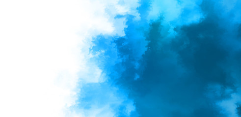 Abstract colorful watercolor on white background. Digital art painting.