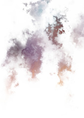 Obraz premium Abstract colorful watercolor on white background. Digital art painting.