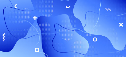 Gradient Fluid Banner. Business Liquid 