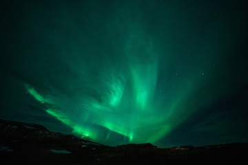 Naklejka na ściany i meble Nordern Lights near Selfoss Iceland