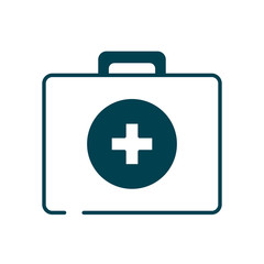 first aid box icon, line style
