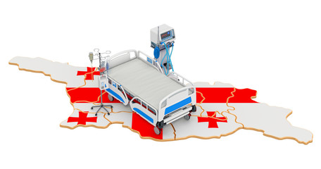 Intensive care unit ICU in Georgia, 3D rendering