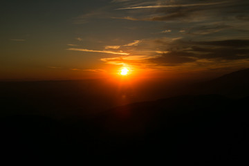 sunset in the sky