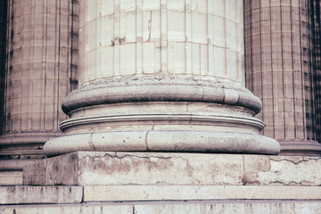 close up image of large architectural column