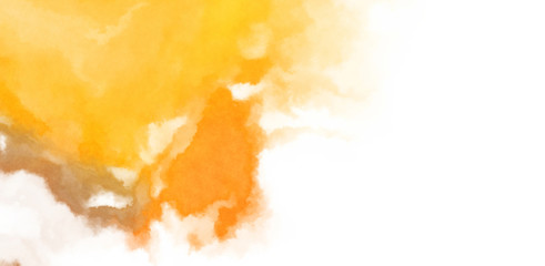 Abstract colorful watercolor on white background. Digital art painting.
