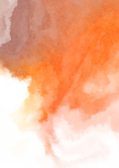 Abstract colorful watercolor on white background. Digital art painting.