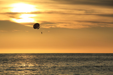 sunset on the beach