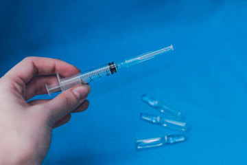 Self-administration of a solution in a transparent ampoule. Against drugs. Treatment for COVID 19...