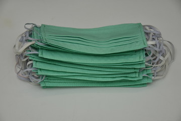 Homemade GREEN Cotton Face Masks ,Coronavirus mask  ,COVID-19