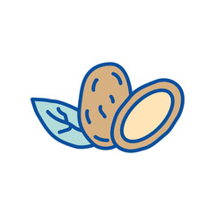 Ramadan dates line and fill style icon vector design