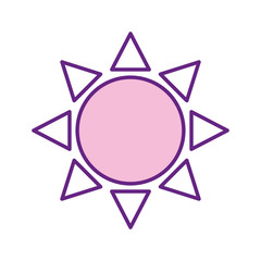 Isolated sun line style icon vector design